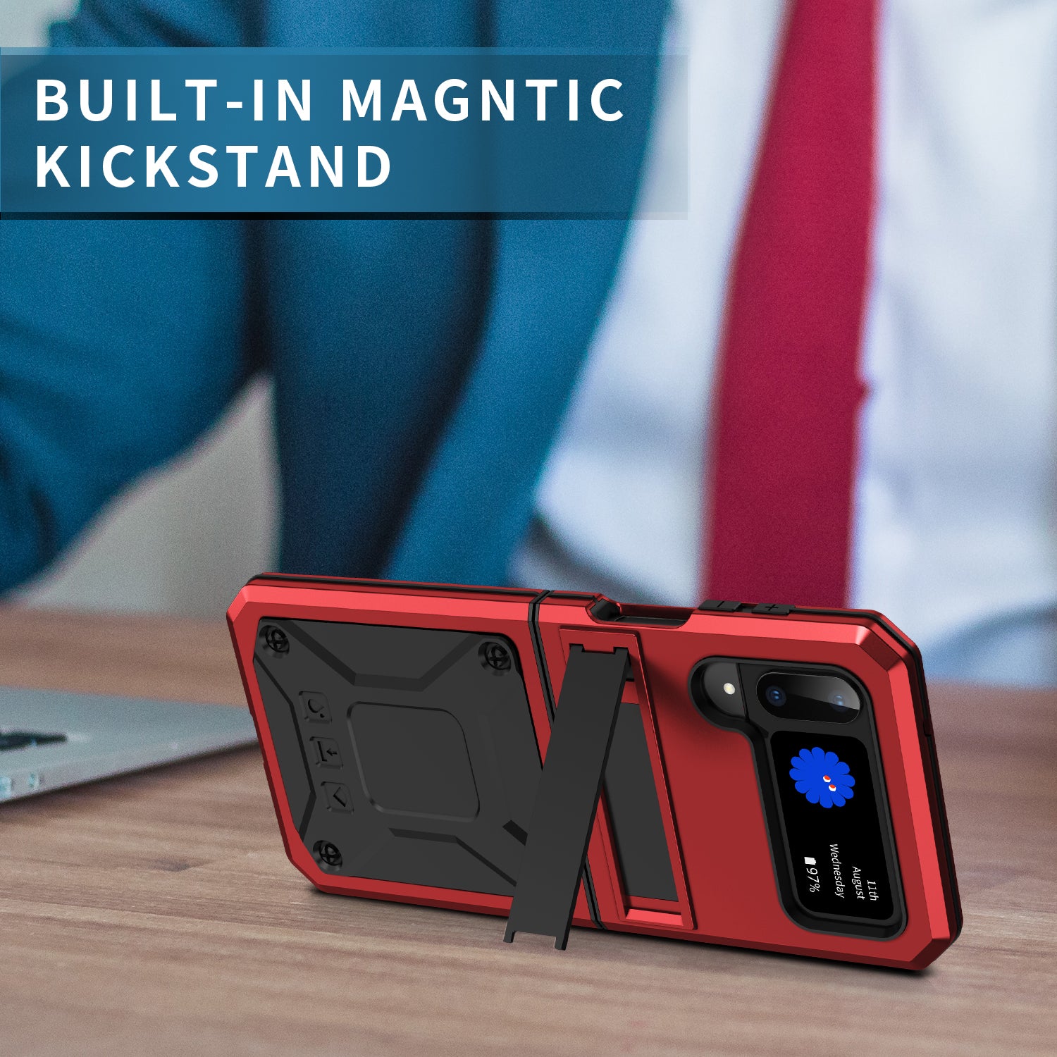 Dual Layer Full Protective Case With Bracket For Samsung Galaxy Z Flip - Premium Mobile Phone Cases from Dressmycell.com - Just $36.00! Shop now at Dressmycell.com Dual Layer Full Protective Case With Bracket For Samsung Galaxy Z Flip - Premium Mobile Phone Cases from Dressmycell.com - Just $36.00! Shop now at Dressmycell.com